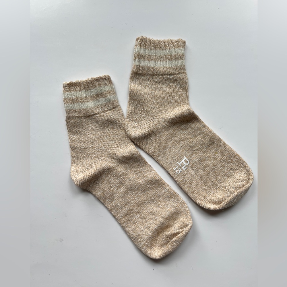 R13 Beige Casual Crew Socks